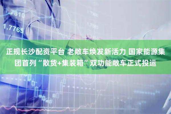 正规长沙配资平台 老敞车焕发新活力 国家能源集团首列“散货+集装箱”双功能敞车正式投运